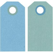 Manillamærke 3x6cm l.blå/turkis