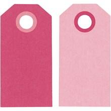Manillamærke 3x6cm rosa/pink