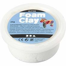 Foam clay glitter hvid