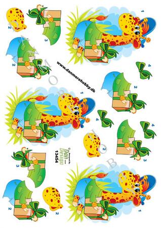 3D ark Dan-design Giraf med pakke