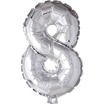 Folieballon som ligner tallet 8