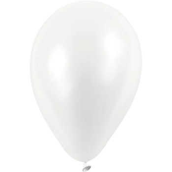 Balloner, 10 stk., Diam. 23 cm, Hvid