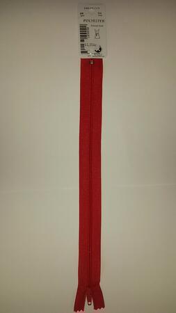 Lynlås 25cm nylon rød