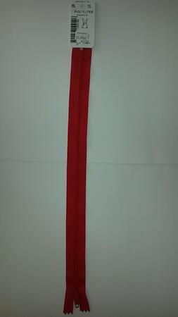 Lynlås 30cm nylon rød