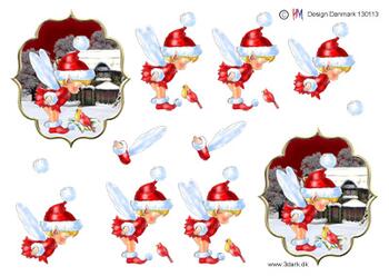 3D ark HM-design julefè kikker på fugle