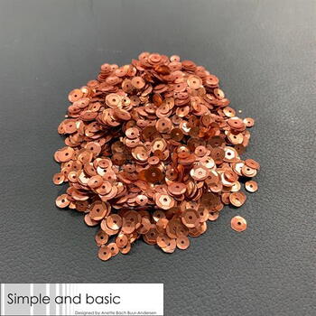 Pailletter 4, 5, 6mm kobber 10g