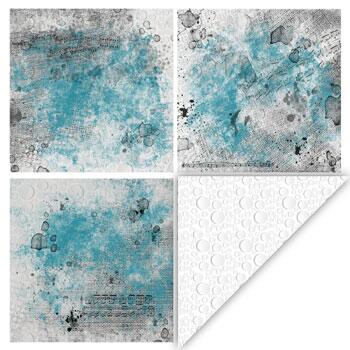 Felicita Design 30 x 30cm Noder med vandboblerblå 2-sidet