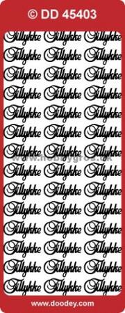 Stickers Tillykke 403 sølv