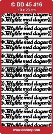 Stickers Tillykke 416 guld