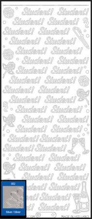 Stickers Student 154 sølv Starform