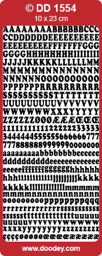 Stickers Tal og Bogstaver 6mm 1554 guld