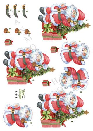 3D ark Dan-design julemand ved juletræ