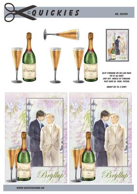 3D Quickies, Bøsse brudepar med champagne