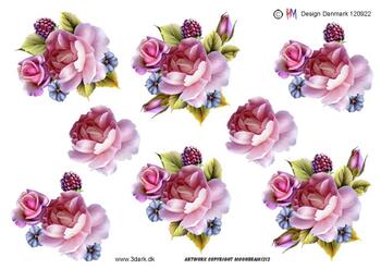 3D ark HM-design blomst roser
