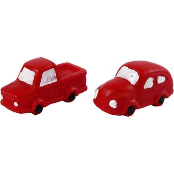 Minifigurer 20  x 40 mm, rød, biler, 2stk.