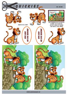 3D ark Quickies 2 søde tigerunger der leger