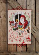 Julekalender Julemand m. Kat og Hund, 40 x 59cm