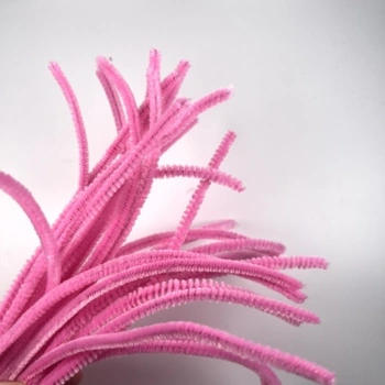 Chenille pink/rosa 6mm x 30cm, 25stk.