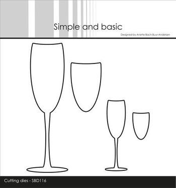 Simple and Basic die “Champagne Glasses" SBD116