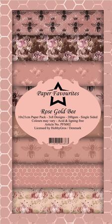 Paper Favourites Slim Card "Rose Gold Bee" 24ark PFS002