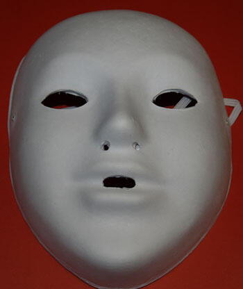 Maske m/elastik, 12,5 x 17,5cm, 1stk.