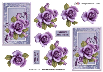 3D ark HM-design Smuk lilla rose