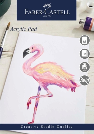 Faber-Castell Acryllic blok A3 240g 15ark