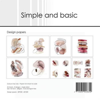 Simple and Basic Design Papers 15 x 15cm "Organic Shapes" SBP520