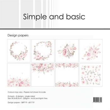 Simple and Basic Design Papers 30,5 x 30,5cm "Silent Rose" SBP719