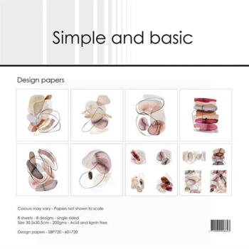 Simple and Basic Design Papers 30,5x30,5cm "Organic Shapes" SBP720