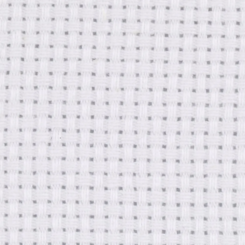 Aidastof hvid, 4,3 tern pr. cm, 50x50 cm