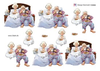 3D ark HM-design, Ældre par i sengen