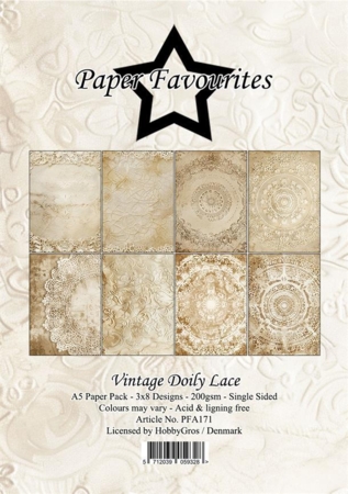 Paper Favourites Paper Pack A5 "Vintage Doily Lace" PFA171