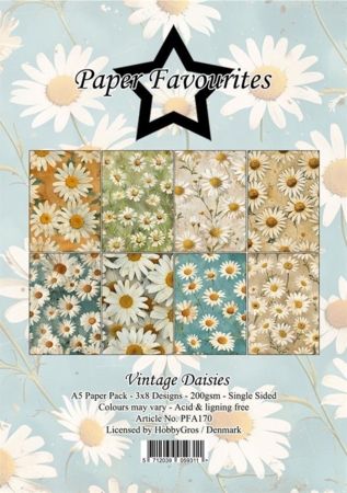 Paper Favourites Paper Pack A5 "Vintage Daisies" PFA170