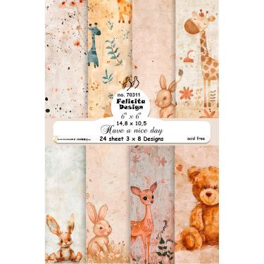 Felicita Design Card A6 14,8x10,5cm 200g 24stk 3x8design