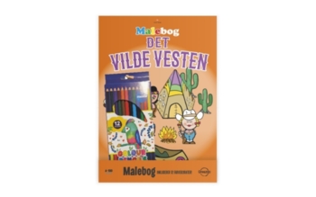 CREAZOO Malebog Det Vilde Vesten. med 12 farveblyanter