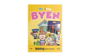 CREAZOO Malebog Byen. med 12 farveblyanter