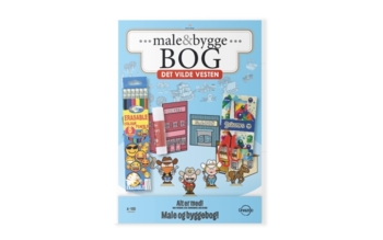 CREAZOO Male & Byggebog. Byen m. lim, saks, 6 farveblyanter
