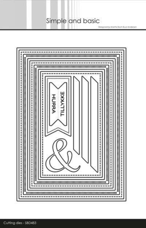 Simple and Basic die "Combi Striped Frames - 5x7"" SBD483