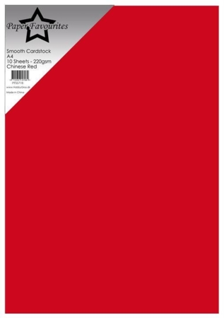 Paper Favourites Smooth Cardstock A4 "Chinese Red" PFSS718