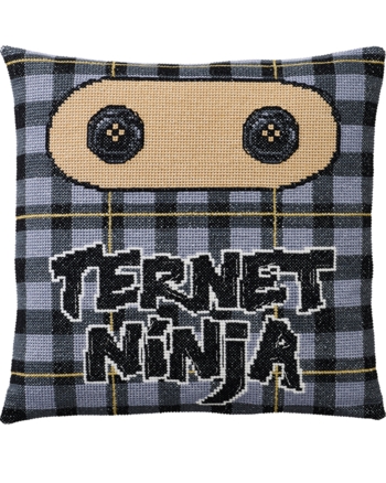 Broderi pude, 40x40cm, Ternet Ninja
