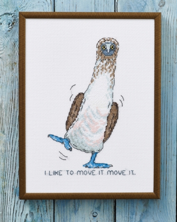 Broderi pude, 18x24cm, I like to move it..