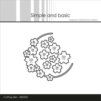 Simple and Basic die "Flower Wreath - Halfcircle" SBD553