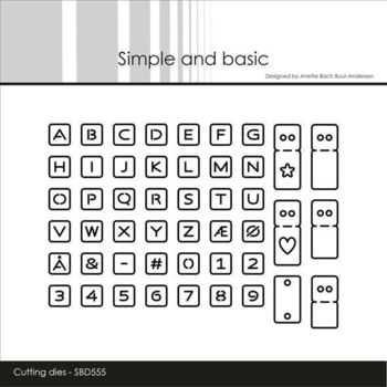 Simple and Basic die "Alphabet Chips" SBD555