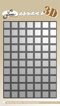 By Lene 3D Embossingfolder "Squares" BLE1014