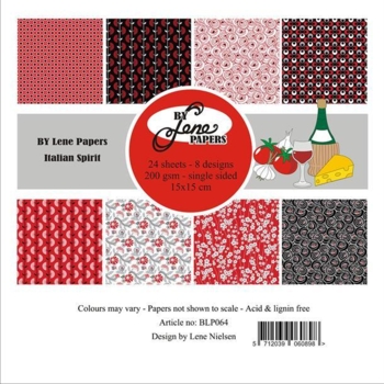 BY Lene Paperpad 15x15cm, "Italian Spirit" BLP064