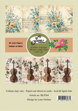BY Lene Paperpad A5, "Colours of Music" BLP264