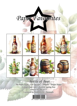 Paper Favourites Paper Pack "Bottle of Beer" PFA577