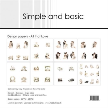 Simple and Basic Design Papers "All that Love" SBP751