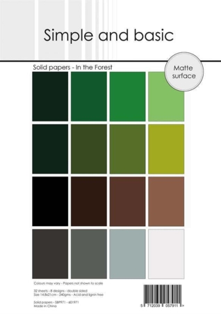 Simple and Basic Design Solid Papers "In the Forest" SBP971
